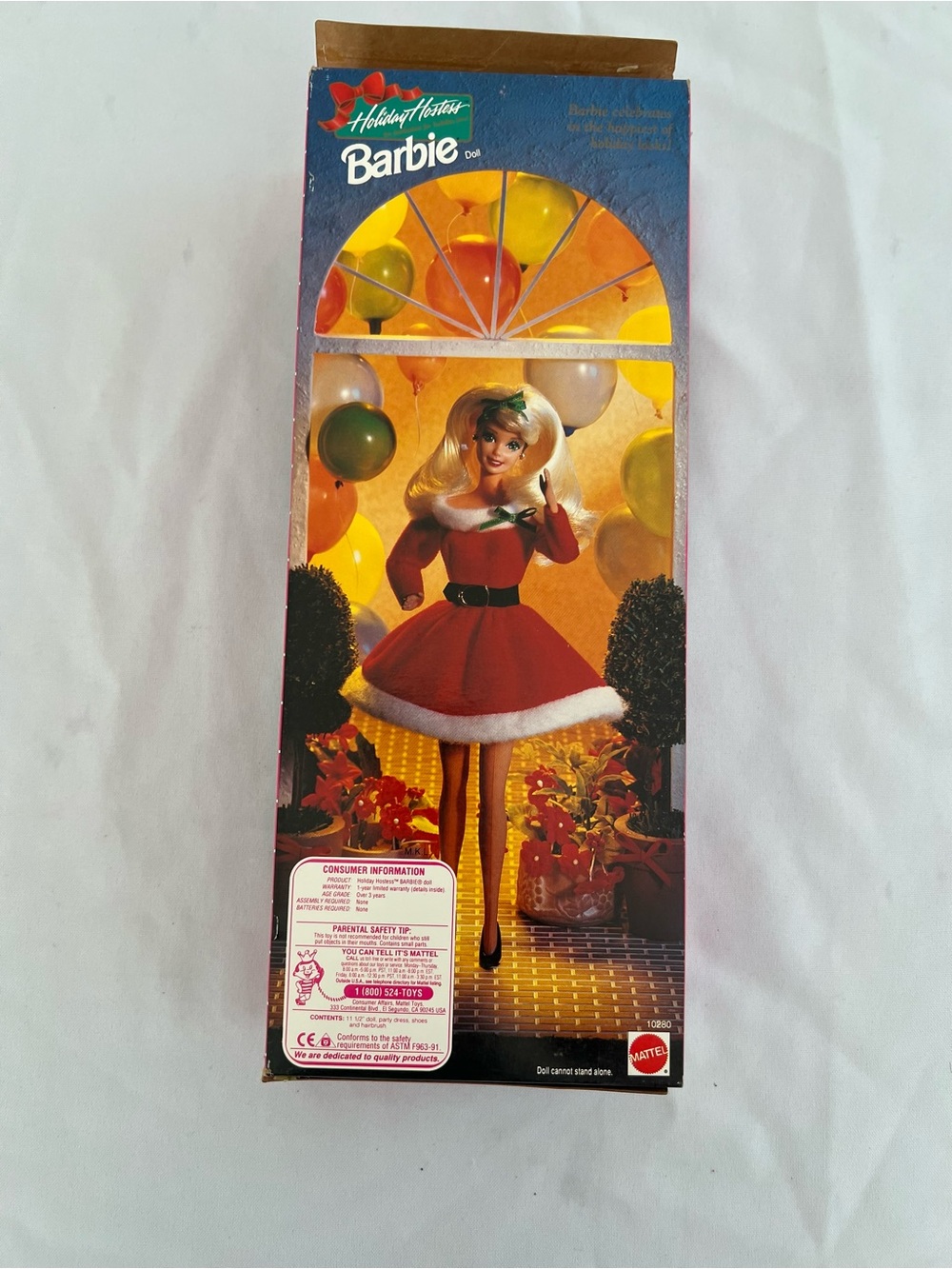 Vintage 1992 Barbie Holiday Hostess Doll - Red, White & Green Accents - Picture 7 of 9